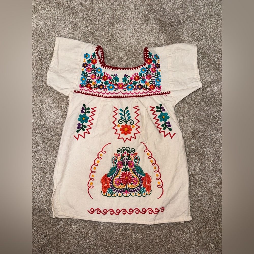 Embroidered Handmade toddler girls dress ❤️